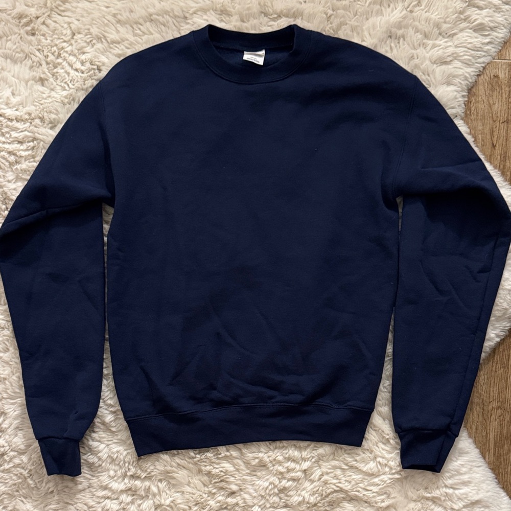 Hanes Unisex Crewneck Sweater in Navy Blue